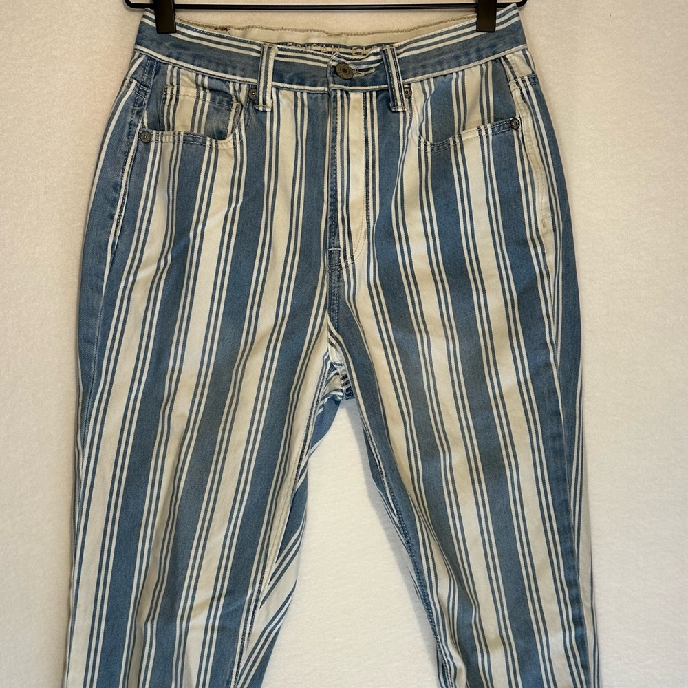 American Eagle Outfitters Blue and White Striped Jeans Size 2 Long